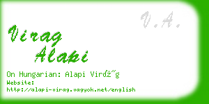 virag alapi business card